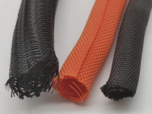ROHS UL Self Wrapping Sleeve PET Braided Sleeve per la protezione dei cavi